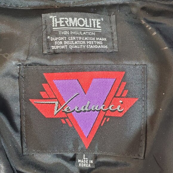 Women's Verducci Leather Thermolite Coat Jacket. Removable Lining. Large - Picture 10 of 13